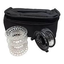 Sharps Of Aberdeen Leven Fly Reel With 3 Spare Cassettes #5/6 And #7/8